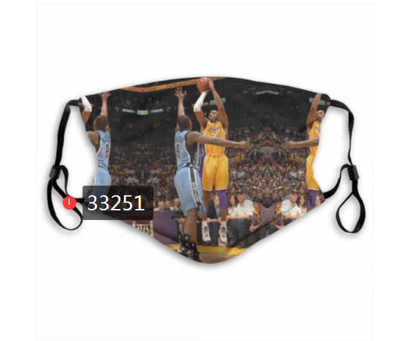 2021 NBA Los Angeles Lakers #24 kobe bryant 33251 Dust mask with filter